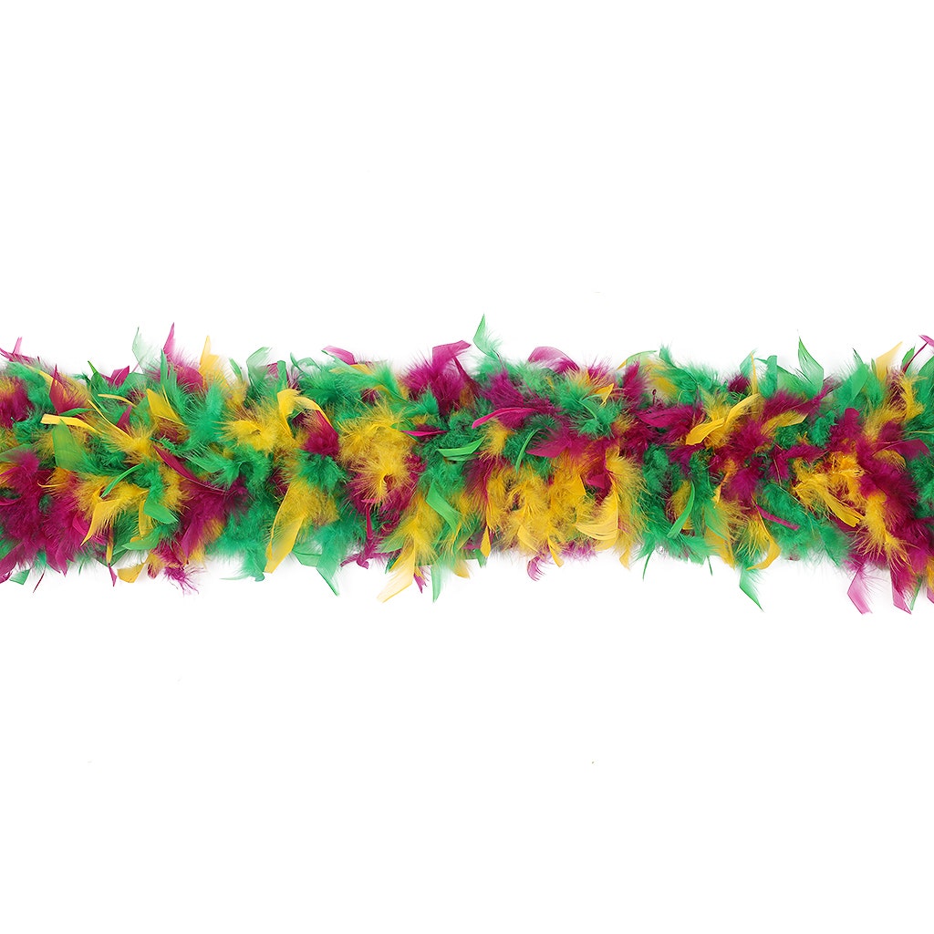 Multicolor Feather Boa - Heavyweight Chandelle - Mardigras Mix