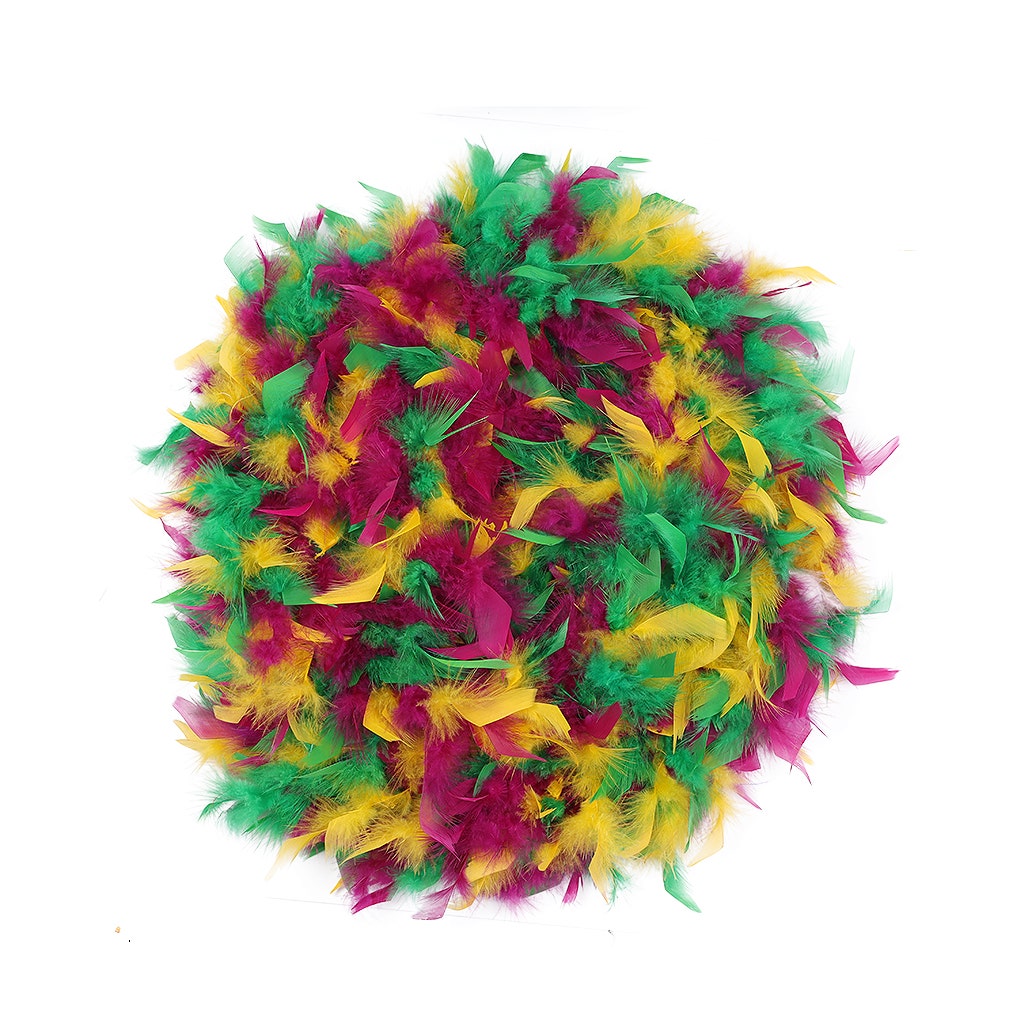 Multicolor Feather Boa - Heavyweight Chandelle - Mardigras Mix