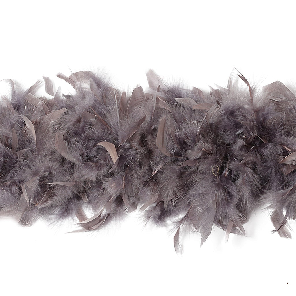 Chandelle Feather Boa - Heavyweight  - Dark Gray