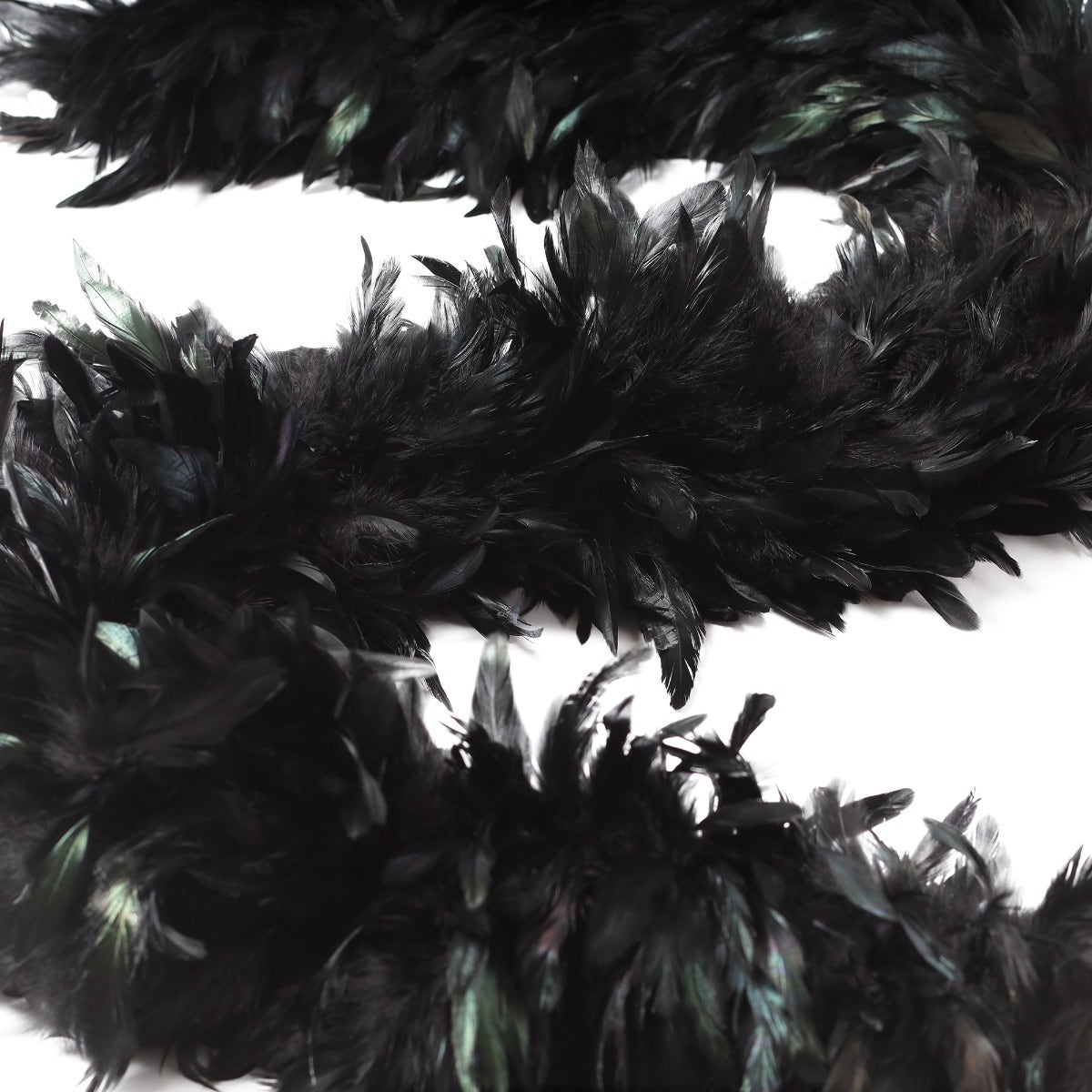 Schlappen Boa-Dyed Iridescent 6-7" - Black/Iridescent