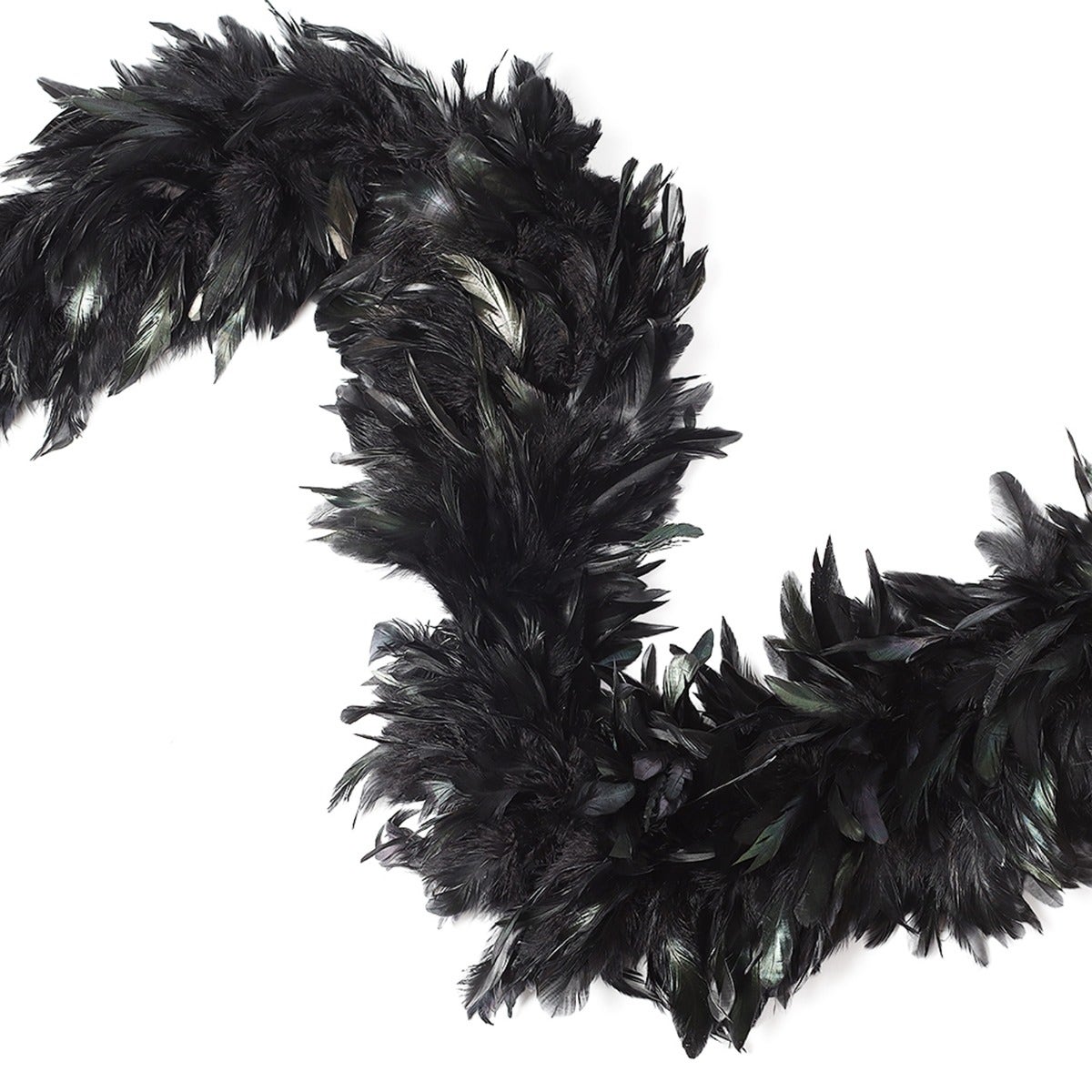 Schlappen Boa-Dyed Iridescent 6-7" - Black/Iridescent