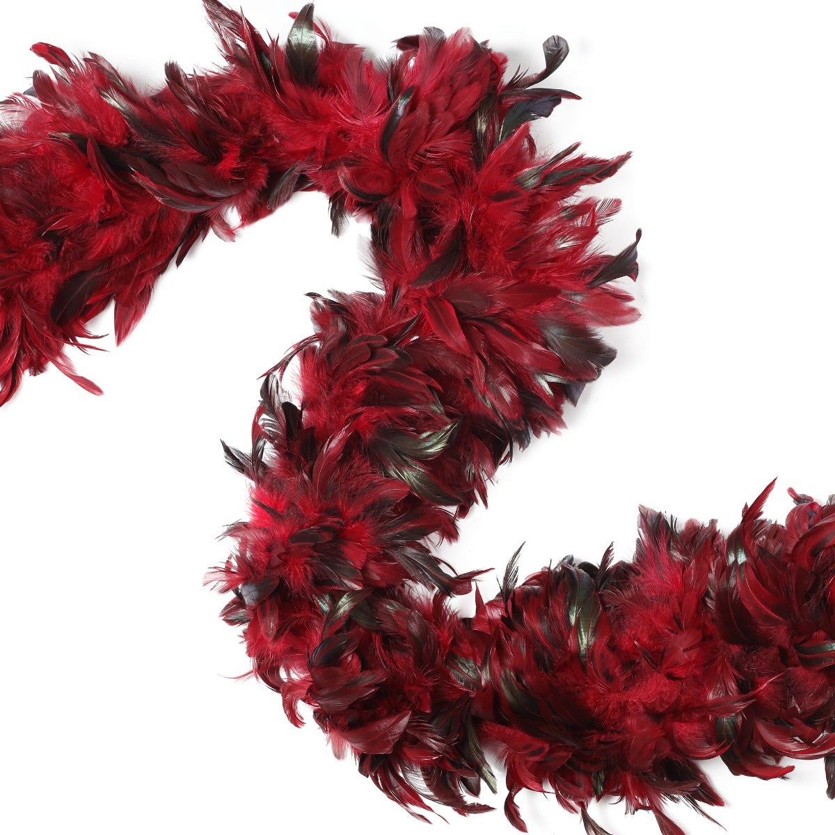 Rooster Schlappen Feather Boa 8-10"- Red