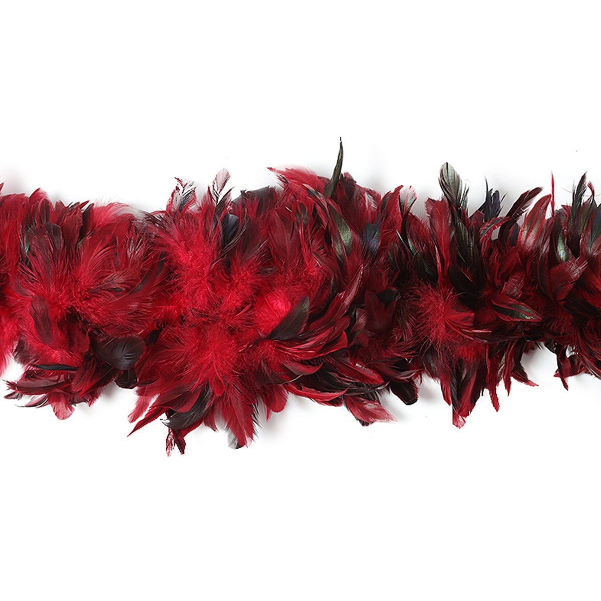 Rooster Schlappen Feather Boa 8-10"- Red