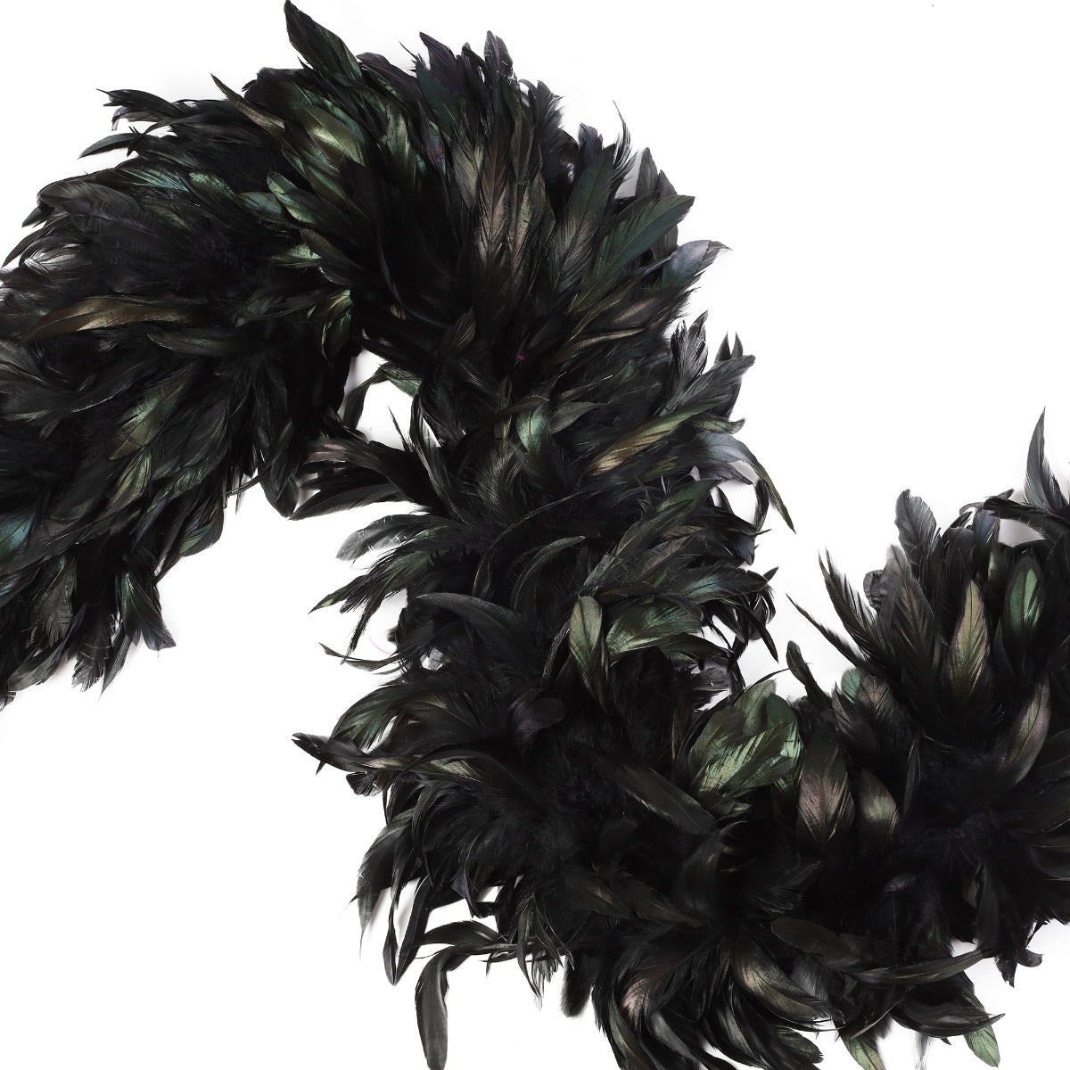 Schlappen Boa-Dyed Iridescent 8-10" - Black/Iridescent
