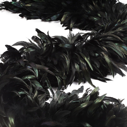 Schlappen Boa-Dyed Iridescent 8-10" - Black/Iridescent
