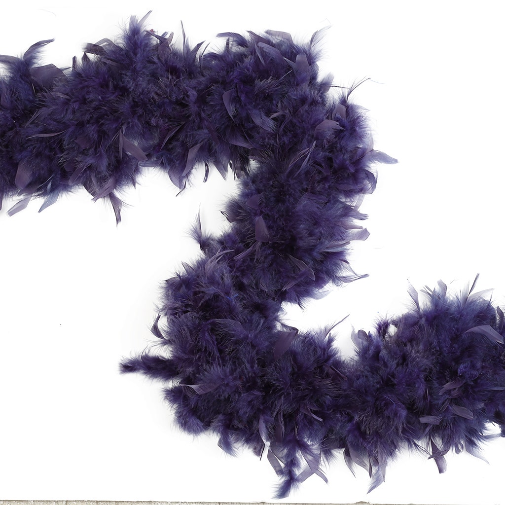 Chandelle Feather Boa - Heavyweight  - Navy
