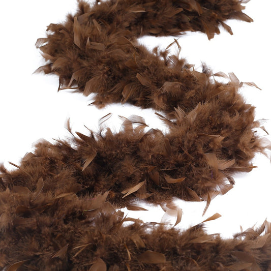 Chandelle Feather Boa - Heavyweight  - Brown