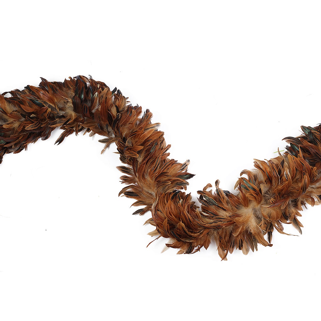 Rooster Schlappen Feather Boa 8-10"- Natural