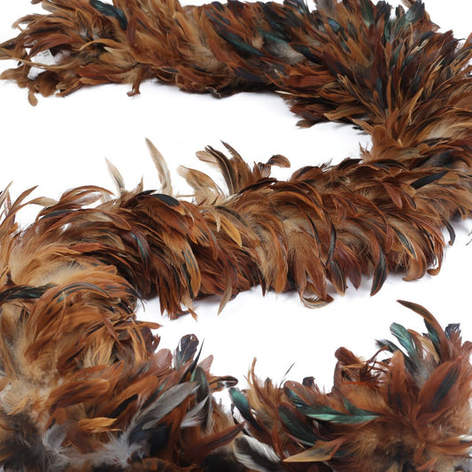 Rooster Schlappen Feather Boa 8-10"- Natural