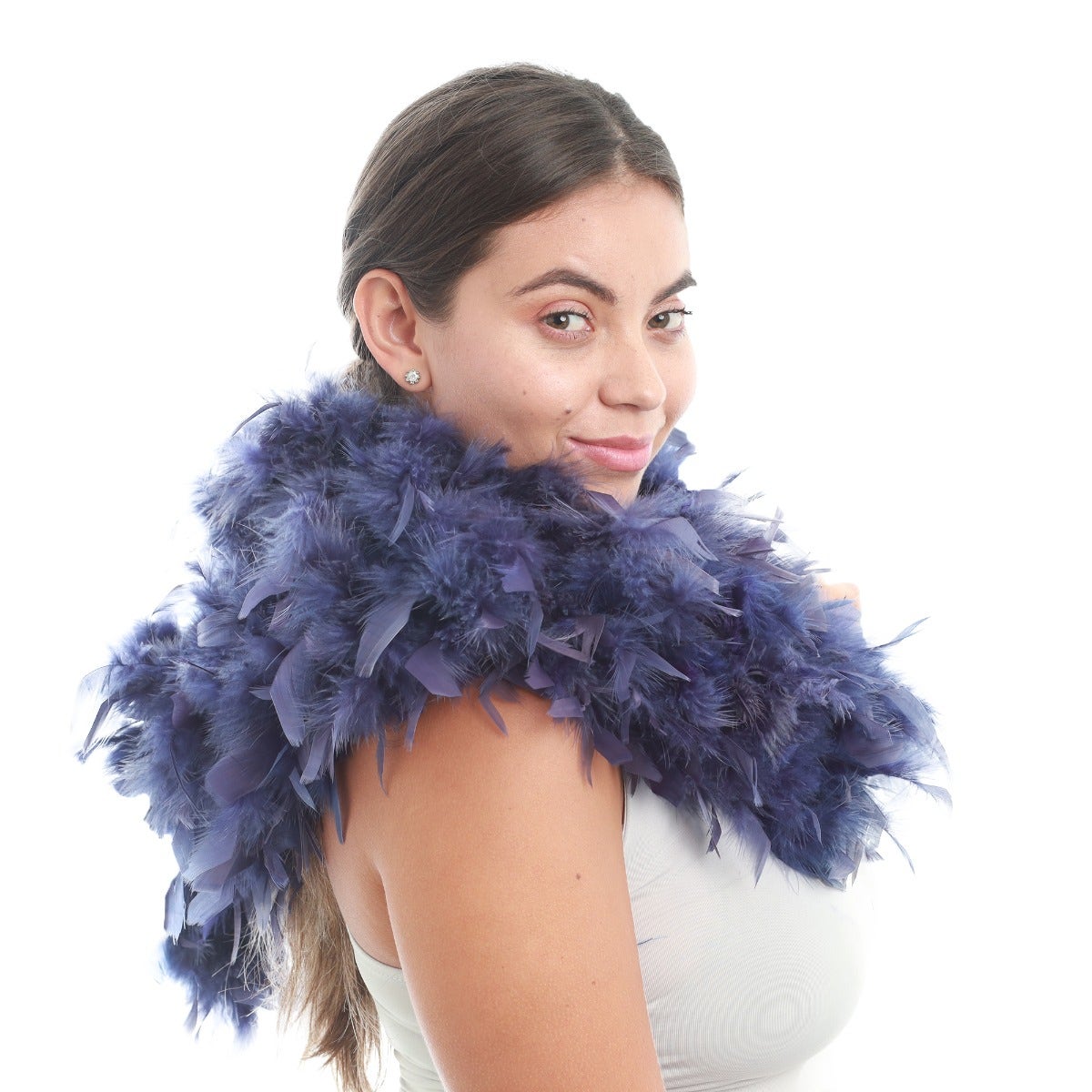 Chandelle Feather Boa - Heavyweight  - Navy