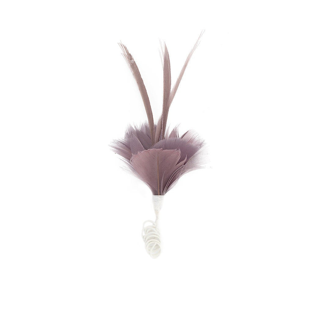 Amethyst Coquille and Biot Feather Floral Pick