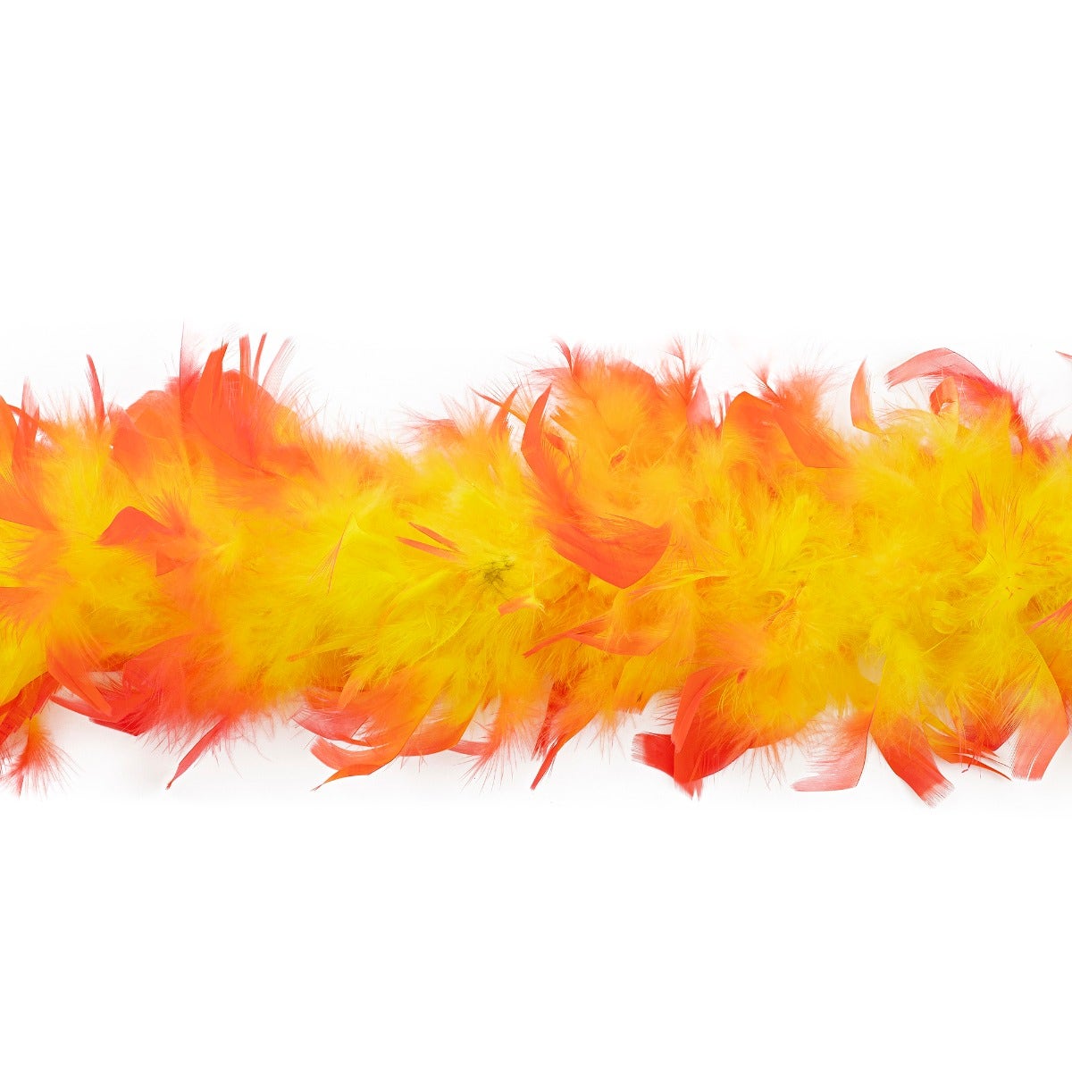 Chandelle Feather Boa - Medium Weight - Tipped - Fluorescent Yellow/Shocking Pink