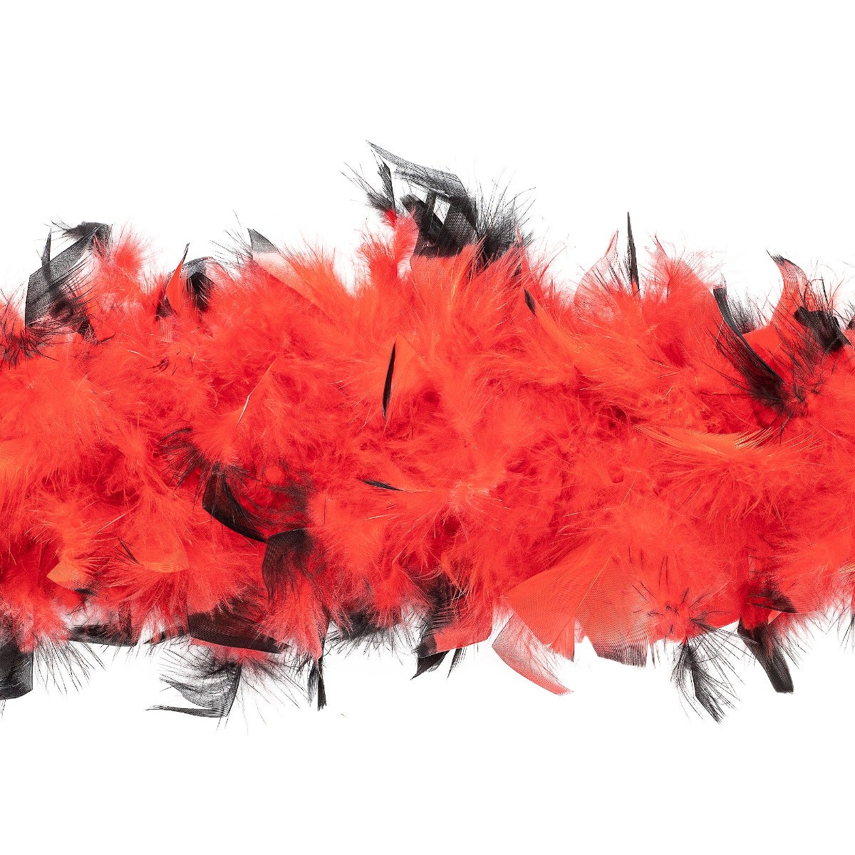 Chandelle Feather Boa - Medium Weight - Tipped- Red/Black