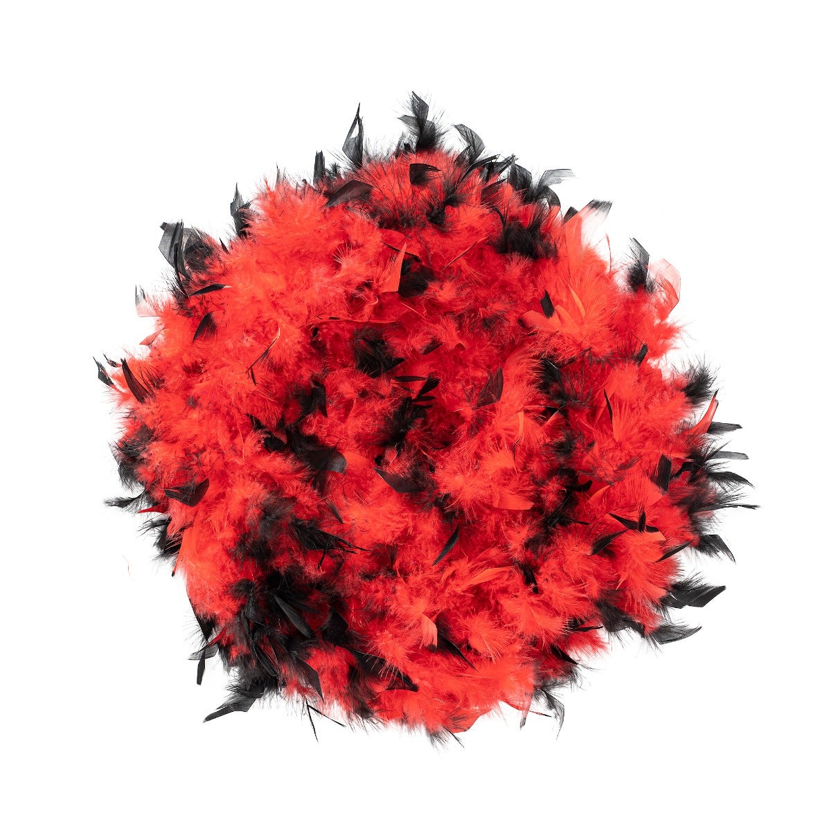 Chandelle Feather Boa - Medium Weight - Tipped- Red/Black