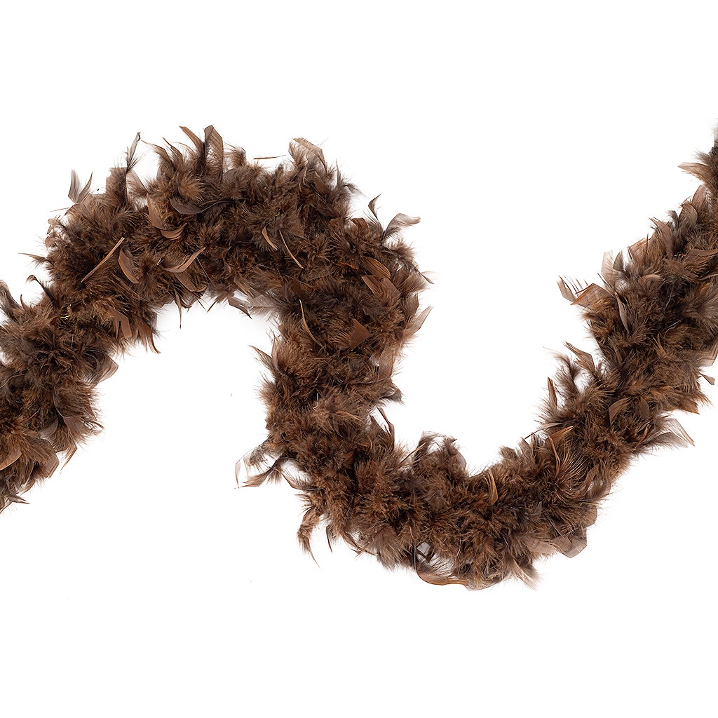 Chandelle Feather Boa - Medium Weight - Brown