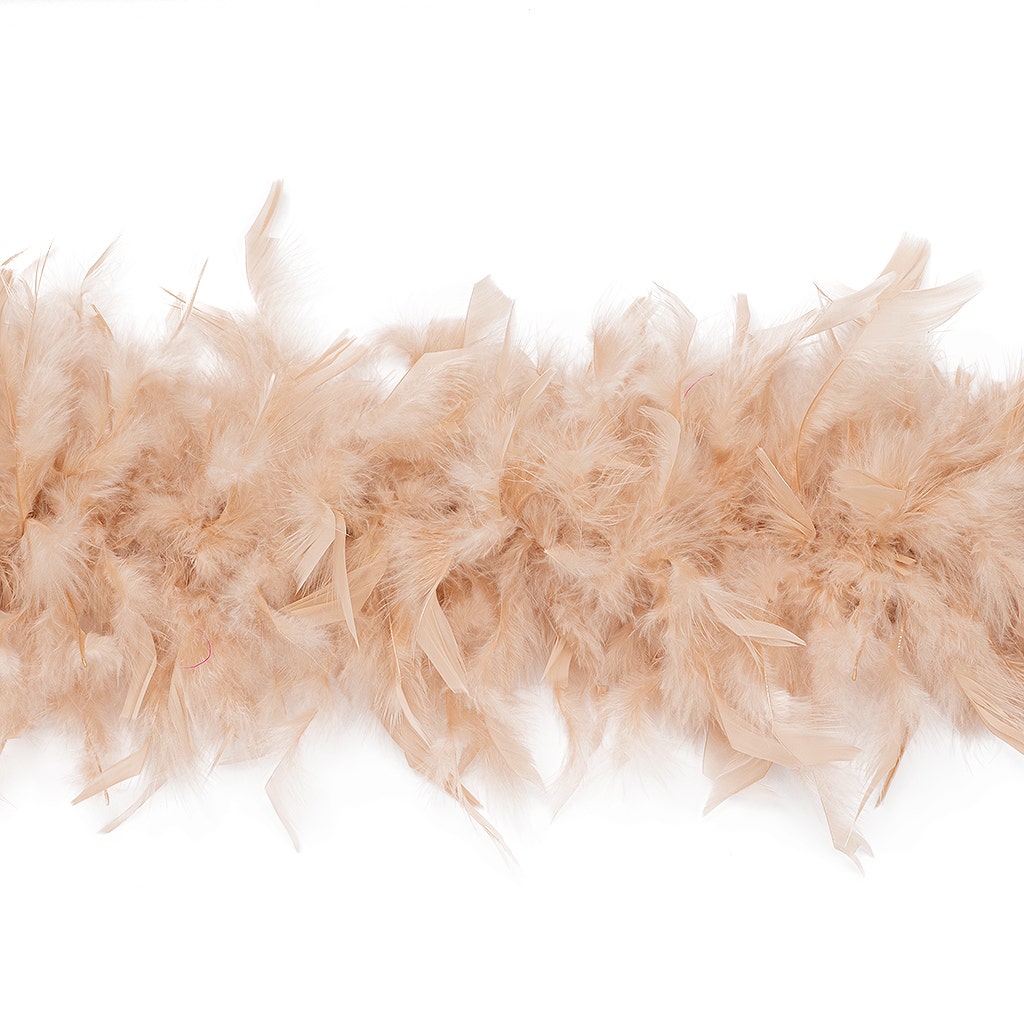 Chandelle Feather Boa - Medium Weight - Beige