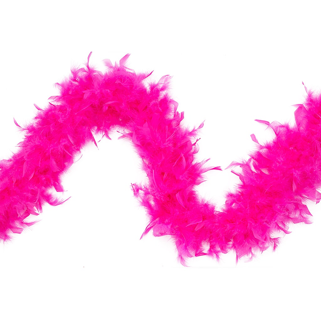 Chandelle Feather Boa - Medium Weight - Shocking Pink