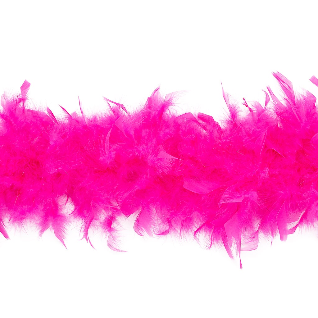 Chandelle Feather Boa - Medium Weight - Shocking Pink