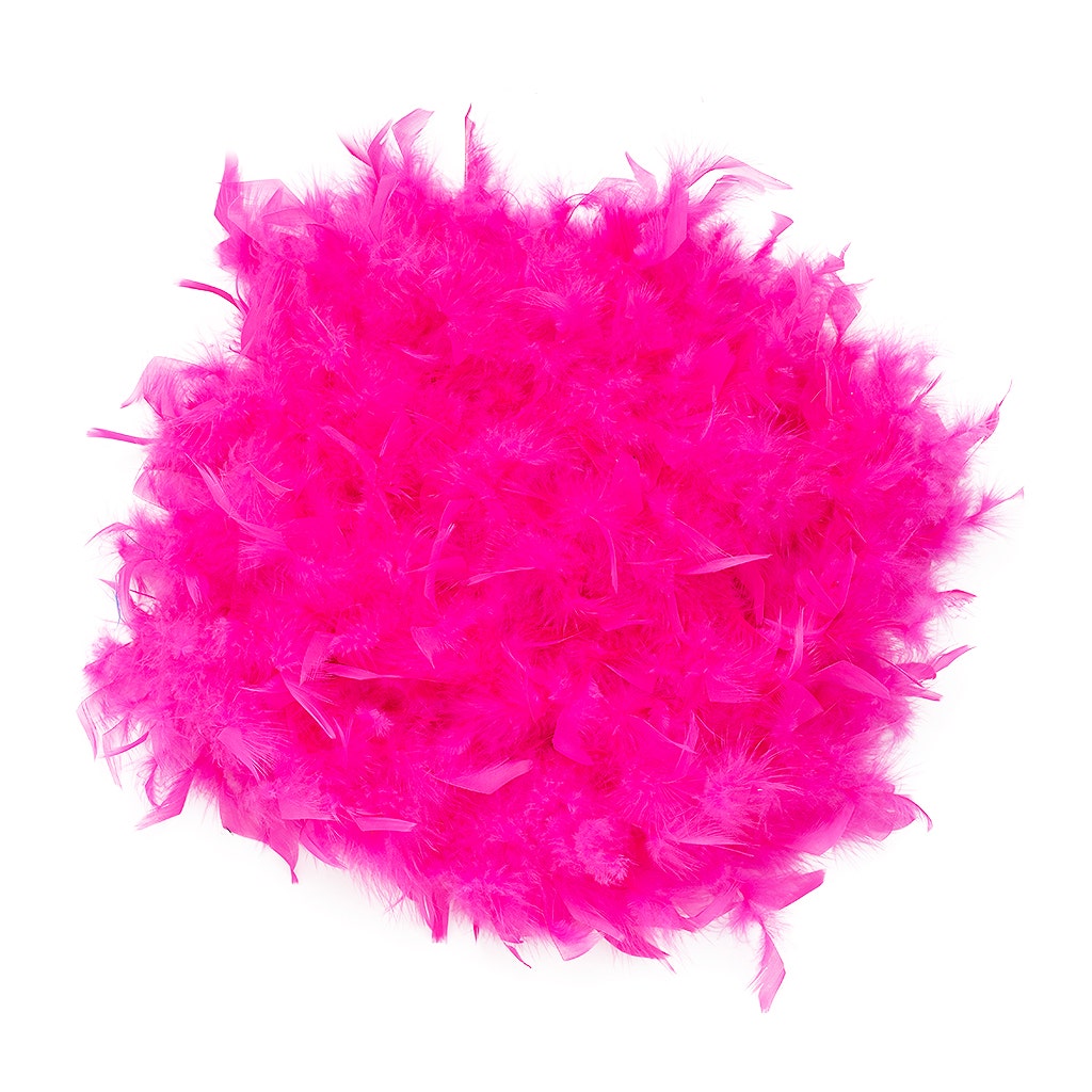 Chandelle Feather Boa - Medium Weight - Shocking Pink