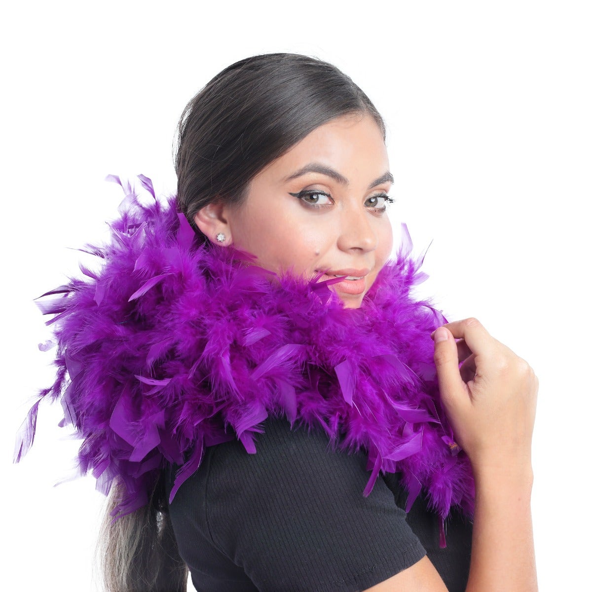 Chandelle Feather Boa - Medium Weight - Purple