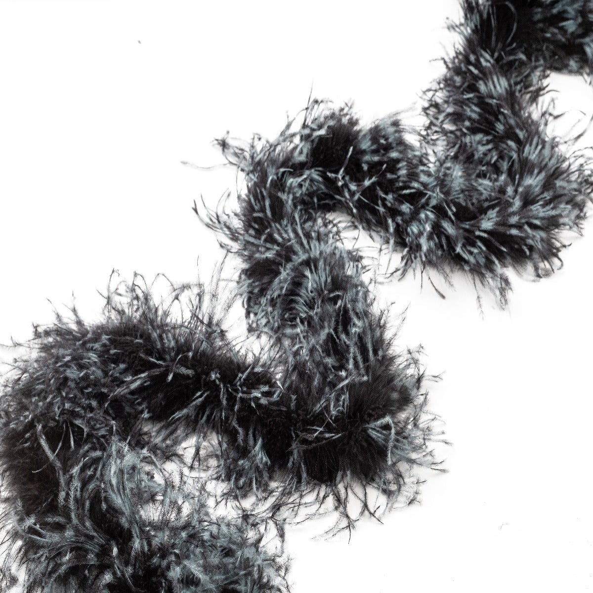 Stenciled Black/Mint/Black 2 Ply Ostrich Feather Boa