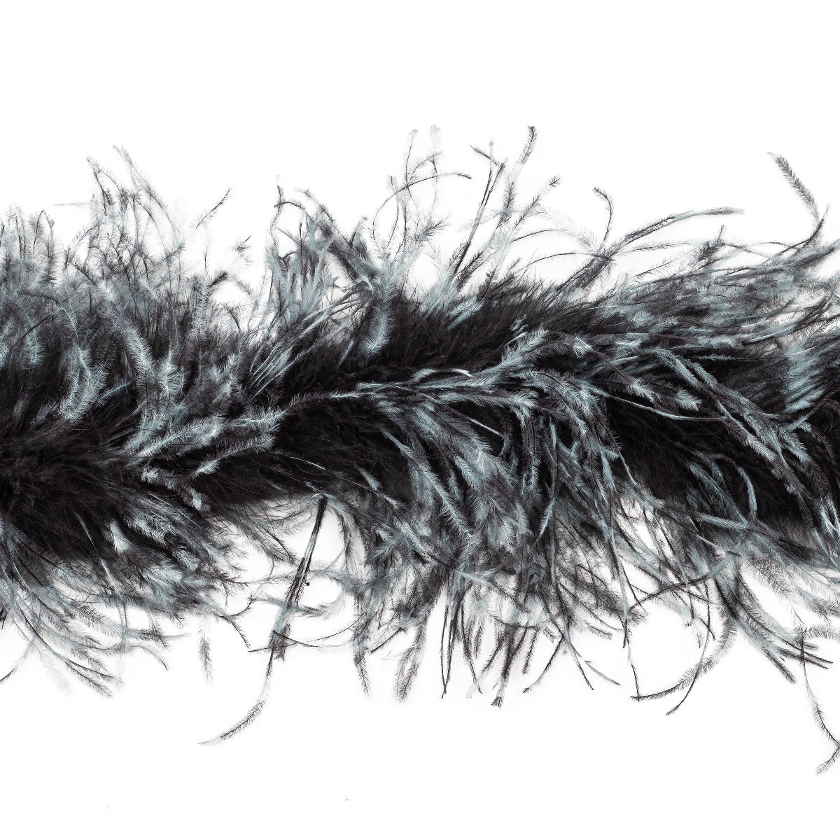 Stenciled Black/Mint/Black 2 Ply Ostrich Feather Boa