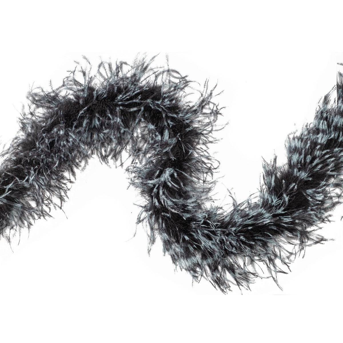 Stenciled Black/Mint/Black 2 Ply Ostrich Feather Boa