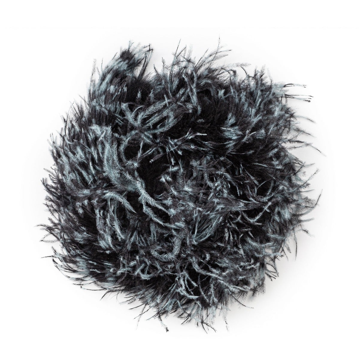 Stenciled Black/Mint/Black 2 Ply Ostrich Feather Boa