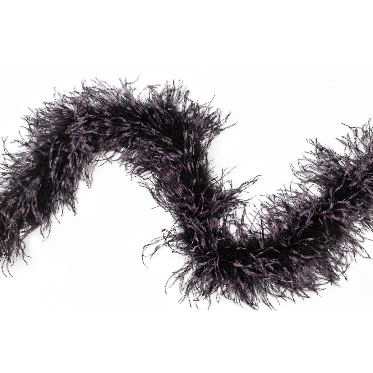Stenciled Black/White/Black 2 Ply Ostrich Feather Boa