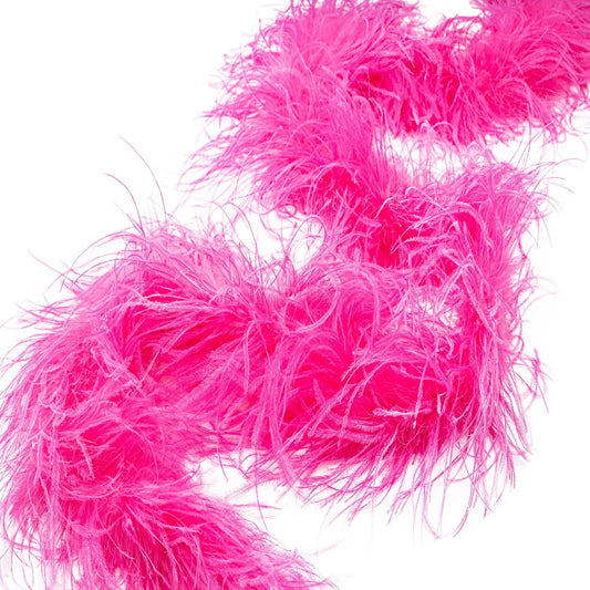 Shocking Hot Pink 3 Ply Ostrich Feather Boa