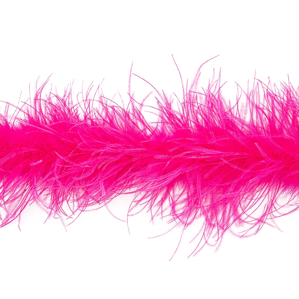 Shocking Hot Pink 2 Ply Ostrich Feather Boa