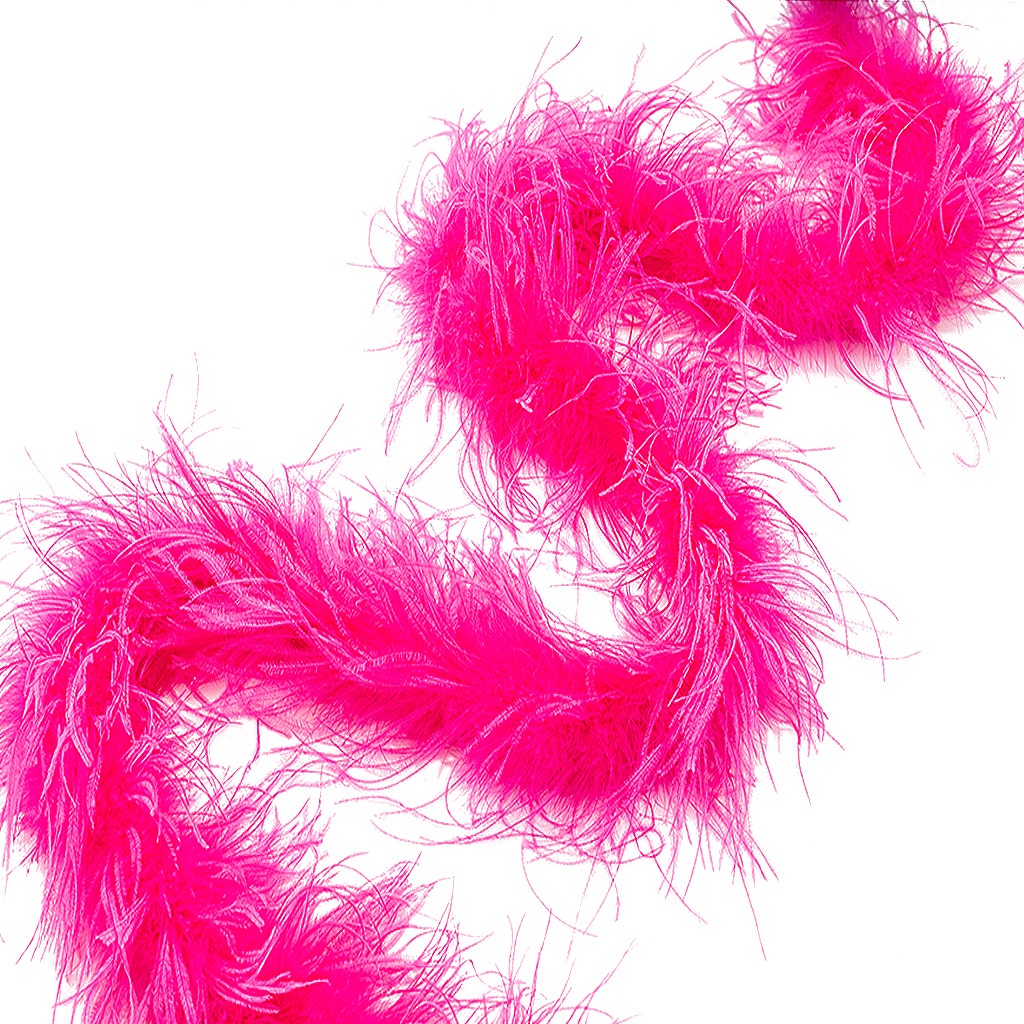 Shocking Hot Pink 2 Ply Ostrich Feather Boa