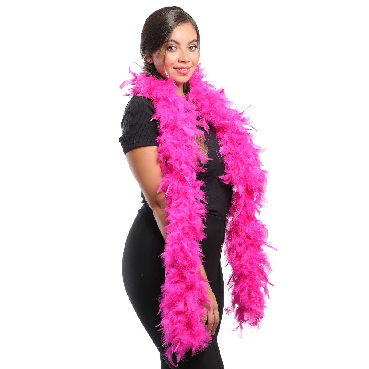 Chandelle Feather Boa - Heavyweight  - Shocking Pink