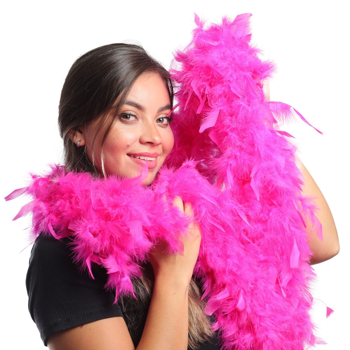 Chandelle Feather Boa - Heavyweight  - Shocking Pink