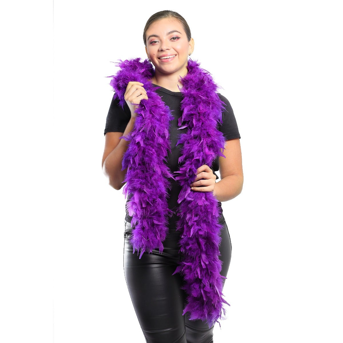 Chandelle Feather Boa - Medium Weight - Purple