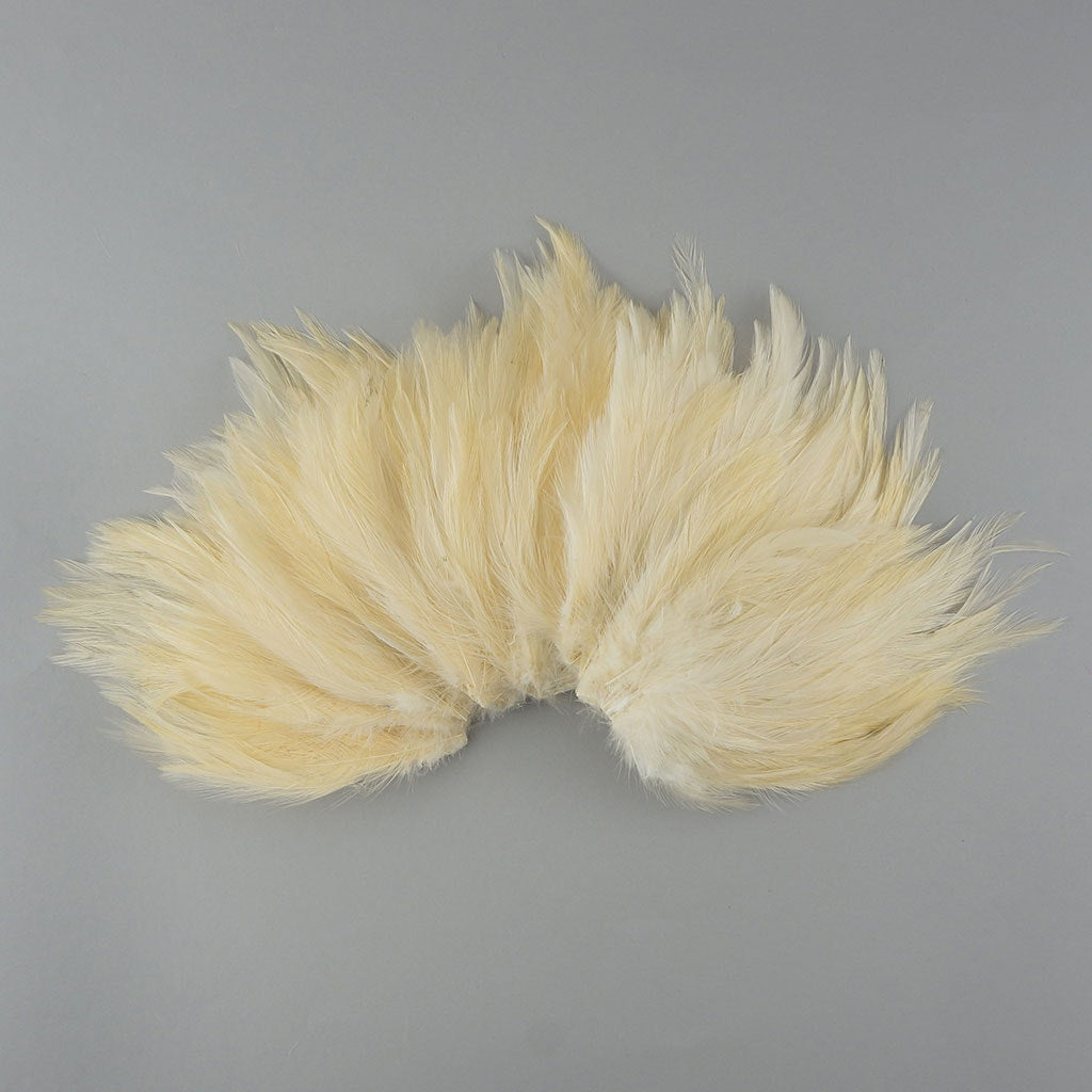 Feather Hackle Pads Dyed - Ivory