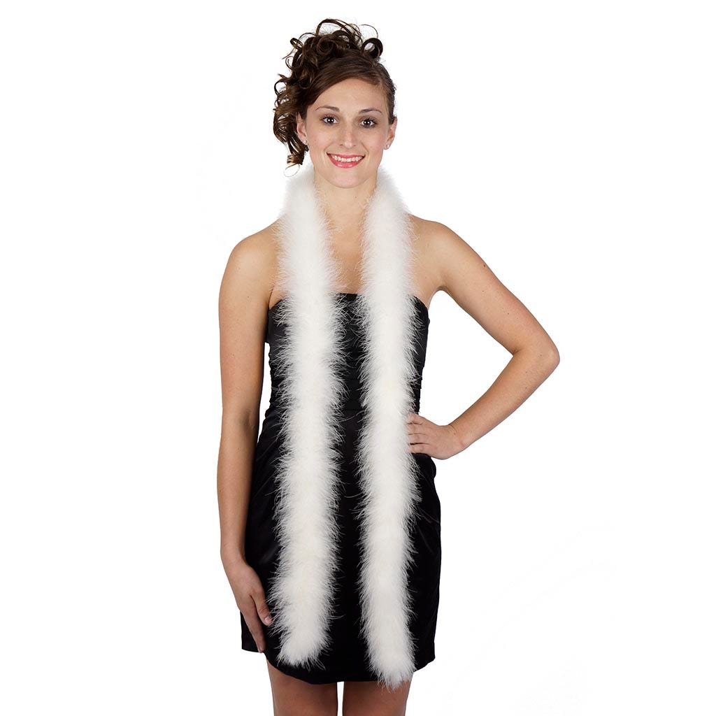 Full Marabou Feather Boa - Ivory
