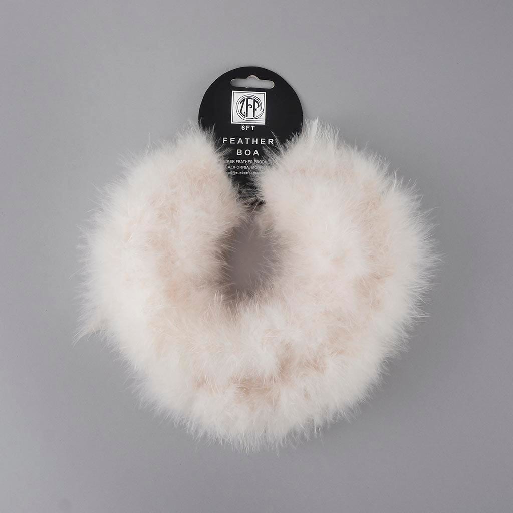 Thin Marabou Feather Boa - Ivory