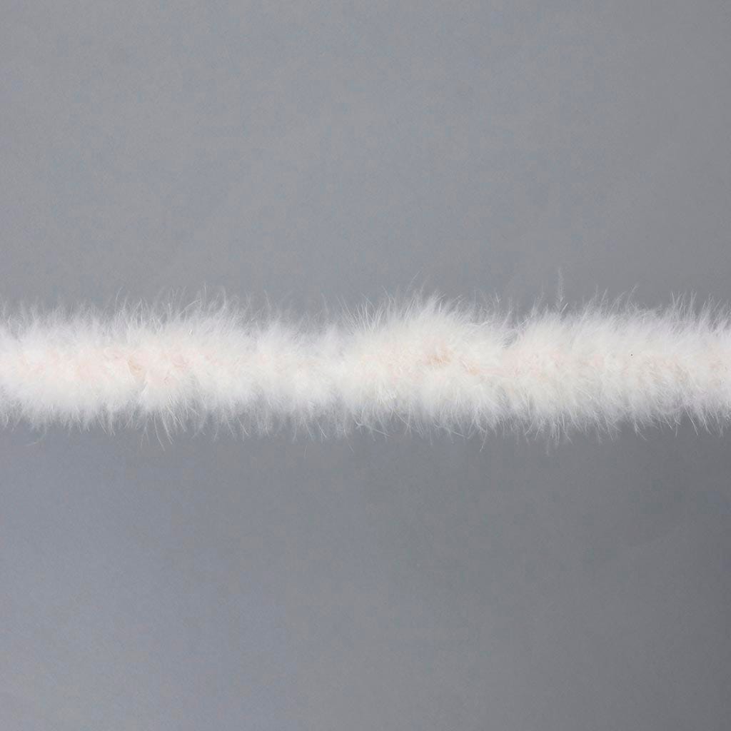Thin Marabou Feather Boa - Ivory