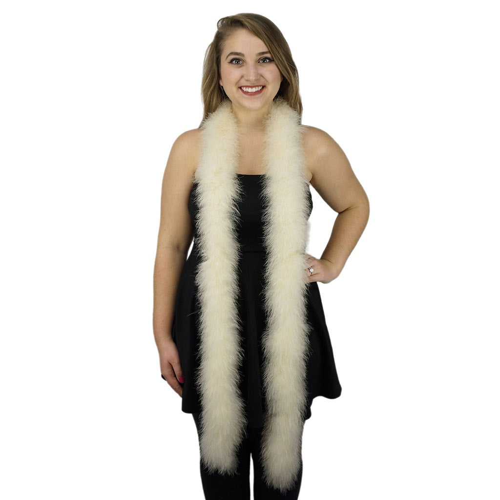Extra Thick Marabou Feather Boa - Ivory