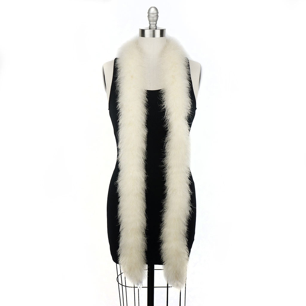 Extra Thick Marabou Feather Boa - Ivory