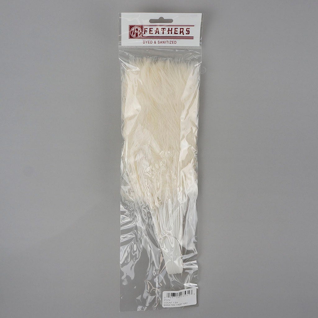Marabou Feather Fan - Ivory