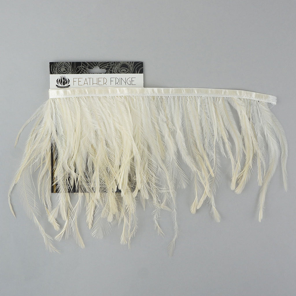 Emu Feather Fringe 1yd Ivory