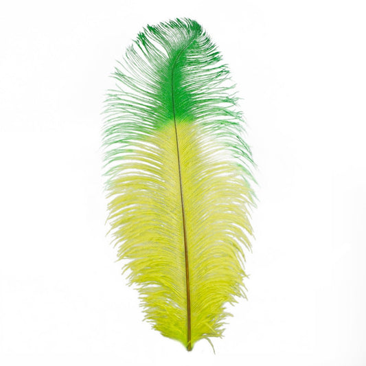 Ostrich Feather Drabs Tipped Selected - Lime - Kelly