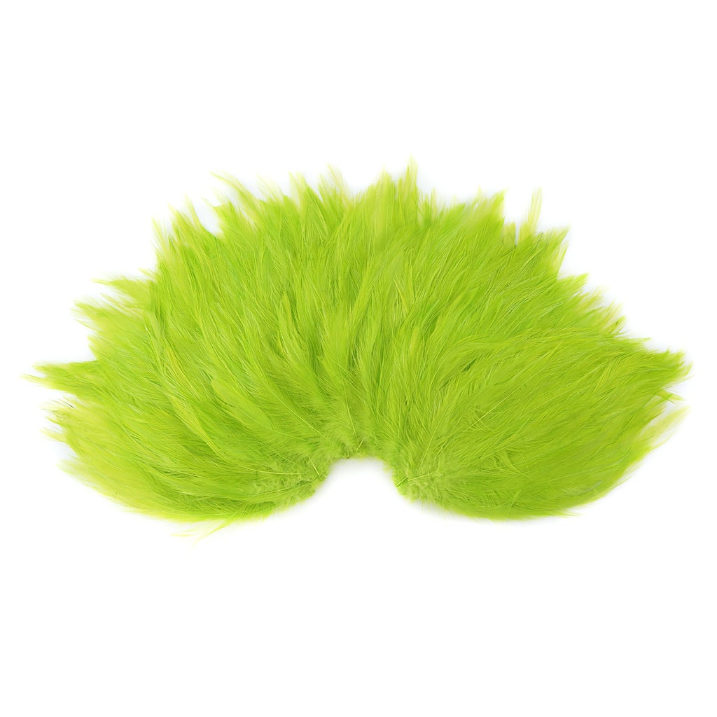 Feather Hackle Pads Dyed - Lime