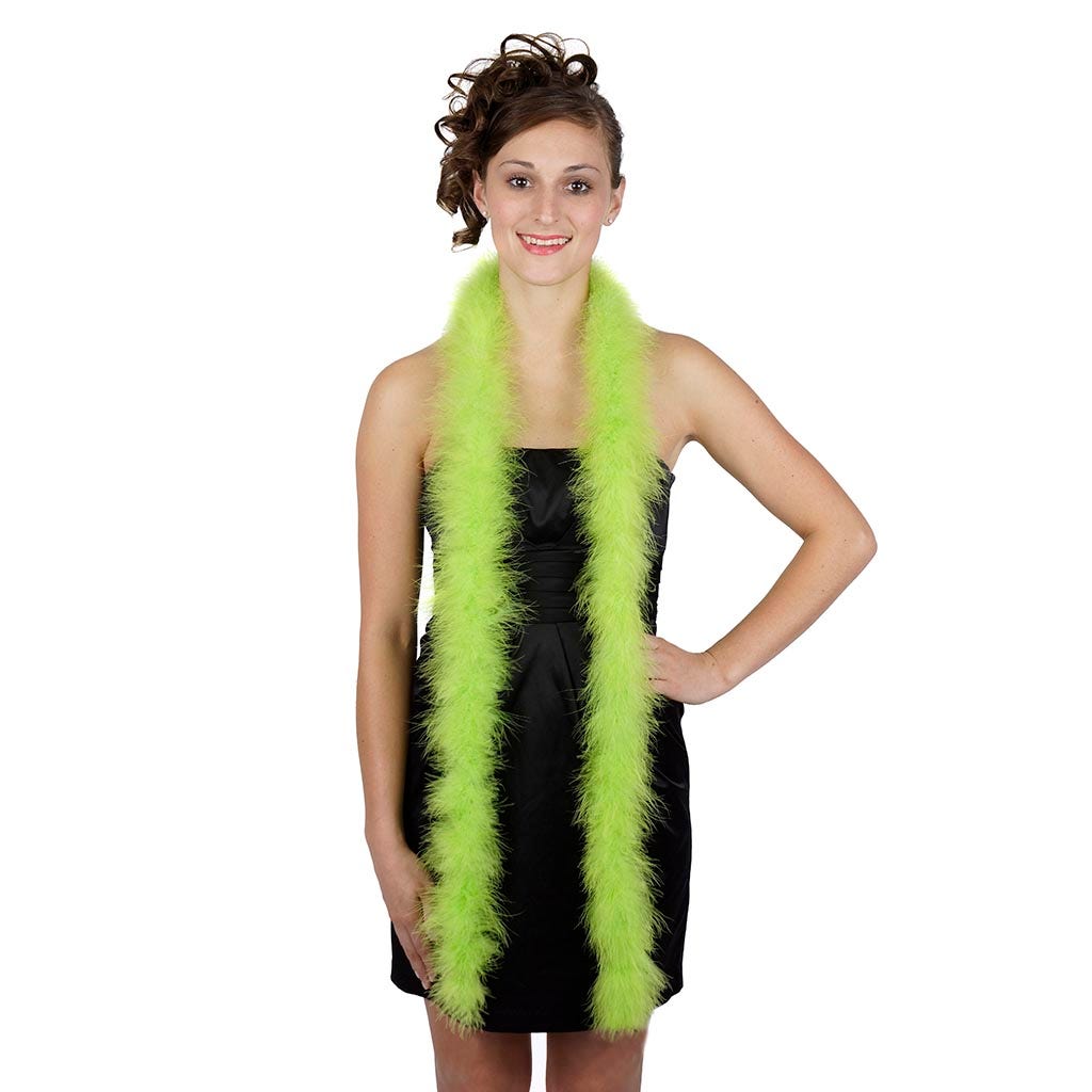 Marabou Feather Boa - Mediumweight - Lime