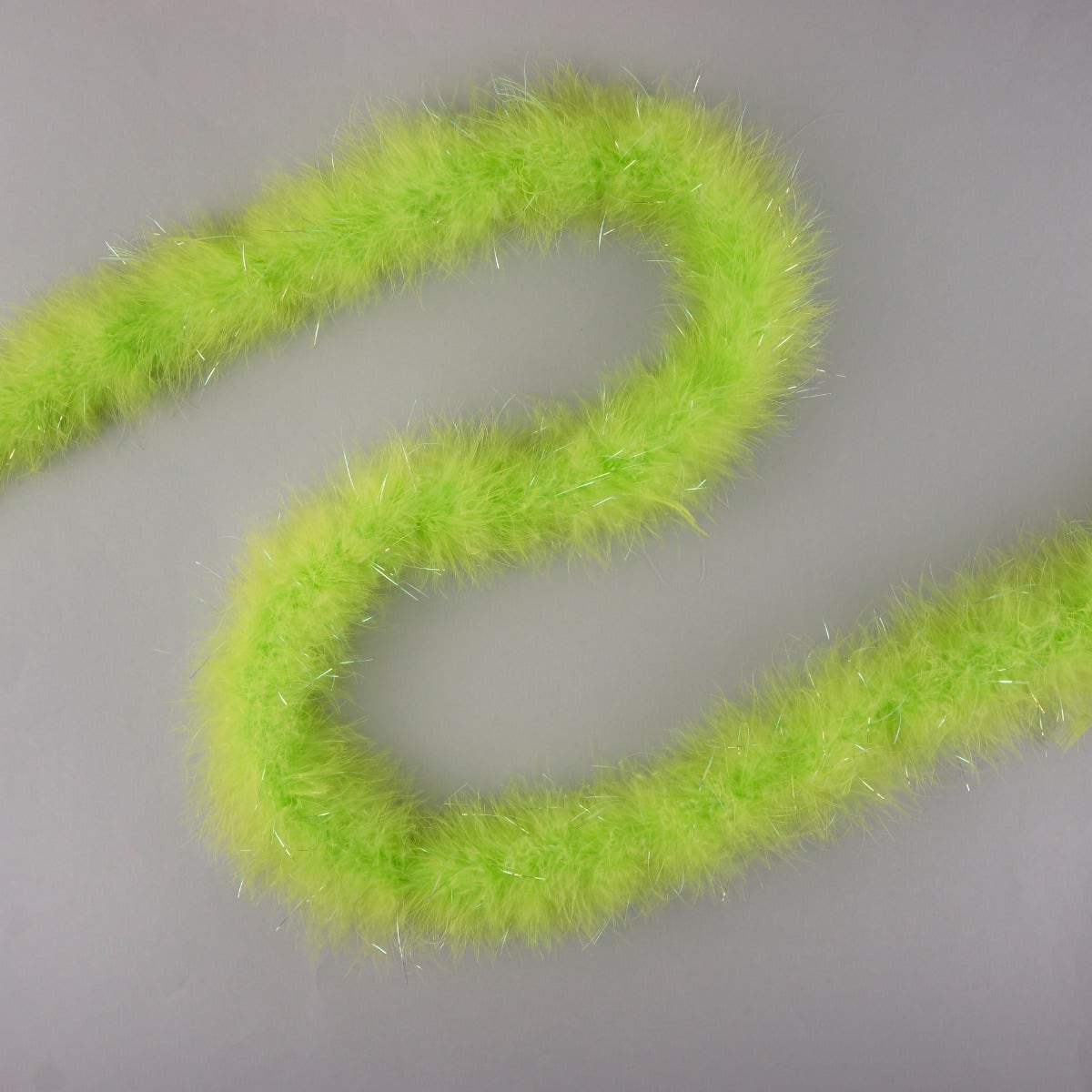Marabou Boa with Lurex - Mediumweight - Lime/Opal Lurex