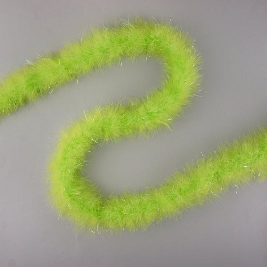 Marabou Boa with Lurex - Mediumweight - Lime/Opal Lurex