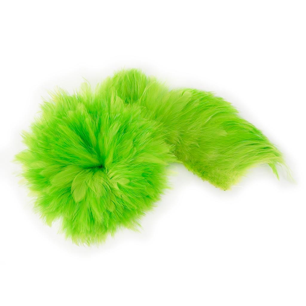 Rooster Hackle-White-Dyed - Lime
