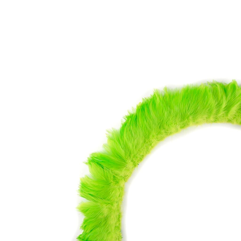 Rooster Hackle-White-Dyed - Lime